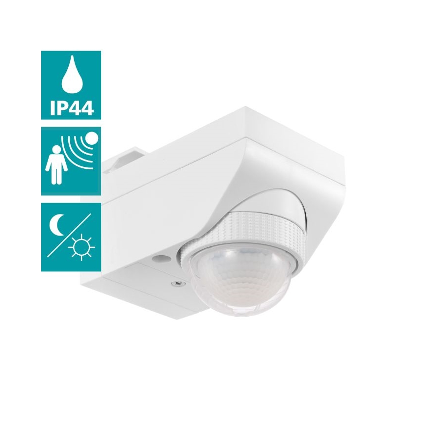 Eglo 97466 - Détecteur extérieur de mouvement et de crépuscule DETECT ME 4, portée 12 m, blanc, IP44