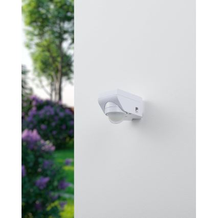 Eglo 97466 - Détecteur extérieur de mouvement et de crépuscule DETECT ME 4, portée 12 m, blanc, IP44
