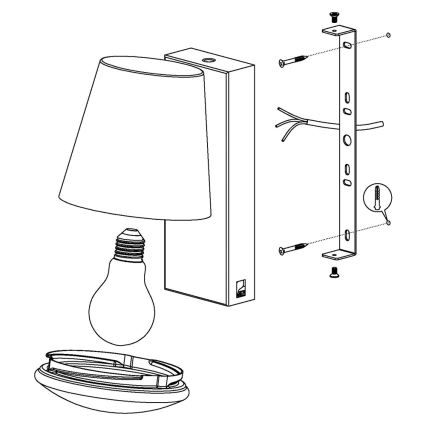 Eglo - Applique murale LED à intensité variable extérieure CALDIERO-C 1xE27/9W/230V IP44