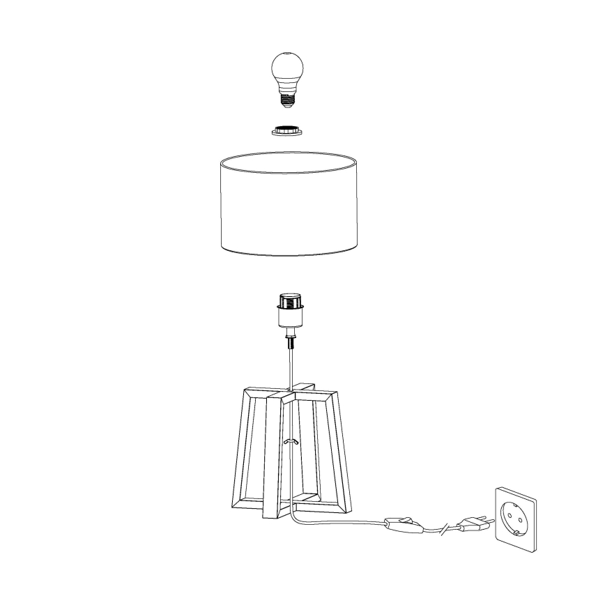 Eglo - lampe de table 1xE27/60W/230V
