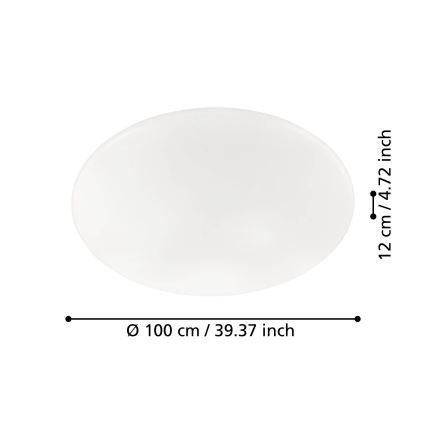 Eglo 97528 - Plafonnier à intensité variable GIRON LED/80W/230V + télécommande