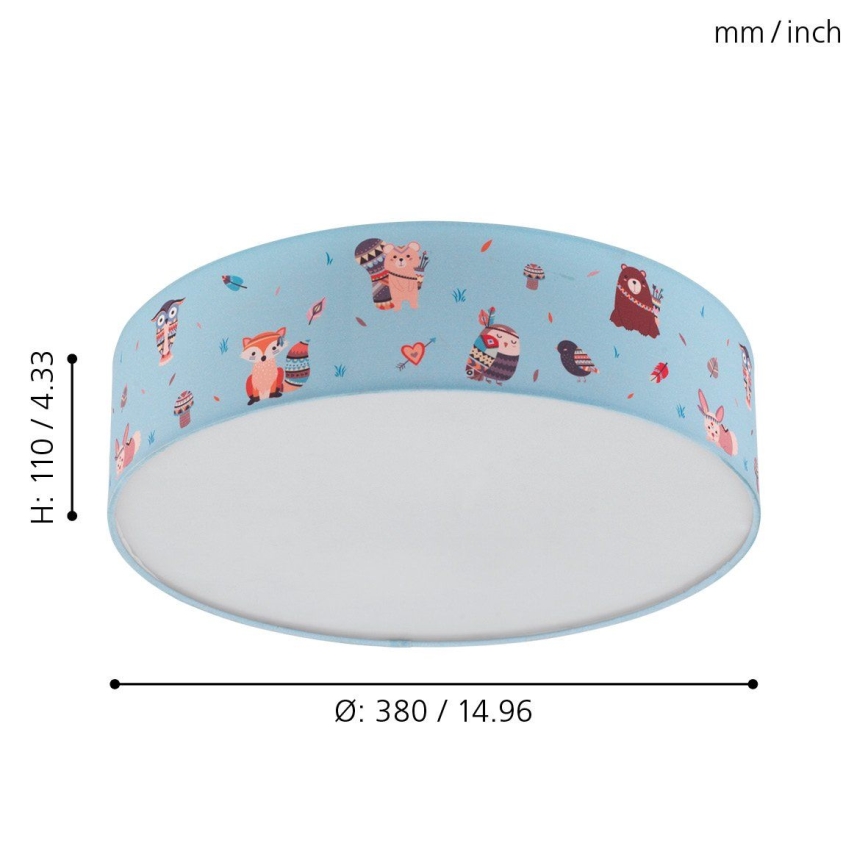 Eglo - Plafonnier enfant 2xE27/40W/230V