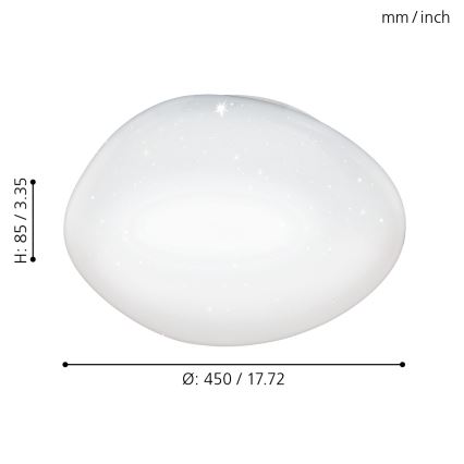 Eglo - Plafonnier LED à intensité variable LED/21W/230V + télécommande