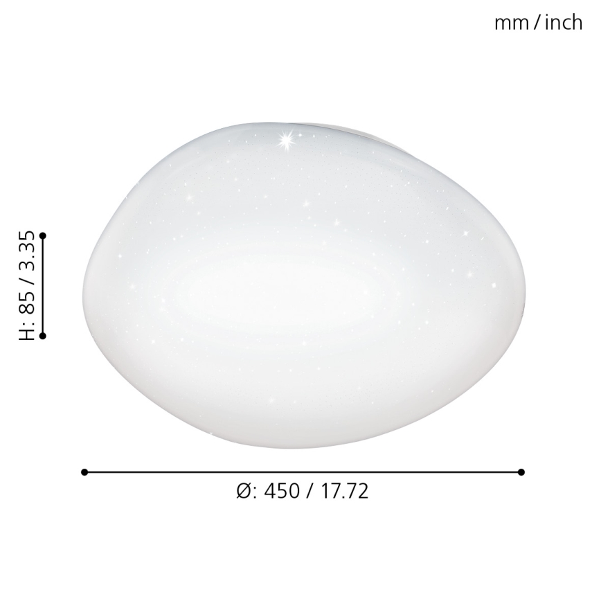 Eglo - Plafonnier LED dimmable 21 W/230 V Ø 45 cm + télécommande