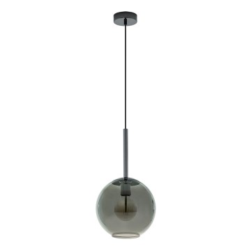 Eglo 97633 - Suspension sur câble TINDARI 1xE27/60W/230V noir fumé