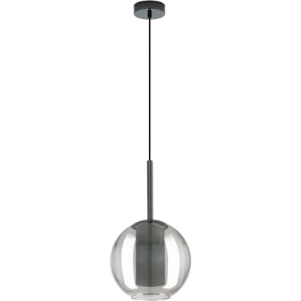 Eglo 97633 - Suspension sur câble TINDARI 1xE27/60W/230V noir fumé