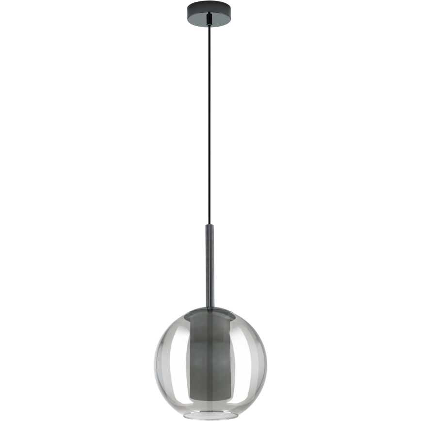 Eglo 97633 - Suspension sur câble TINDARI 1xE27/60W/230V noir fumé
