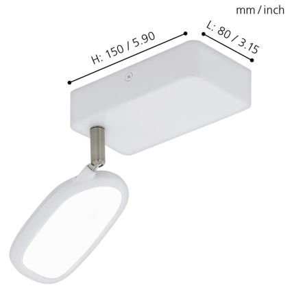 Eglo - Spot LED RGB PALOMBARE-C 1xLED/5W/230V