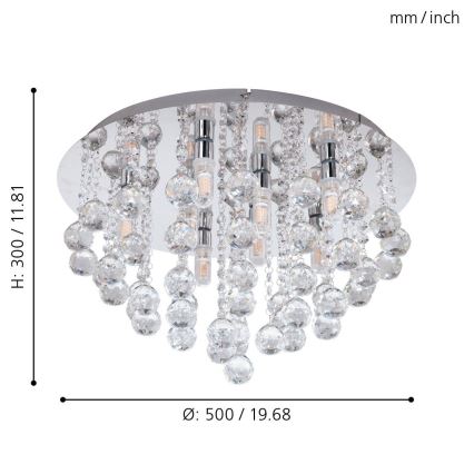 Eglo - Luminaire salle de bain LED 8xG9/3W/230V IP44
