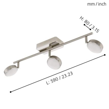 Eglo - Spot LED RGB CORROPOLI-C 3xLED/5W/230V