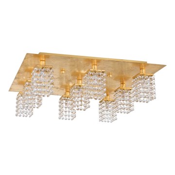 Eglo 97722 - Lustre plafonnier LED en cristal PYTON GOLD 9xG9/3W/230V