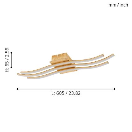 Eglo 97743 - Plafonnier LED MIRAFLORES (montage en saillie) 3xLED/8,6W/230V