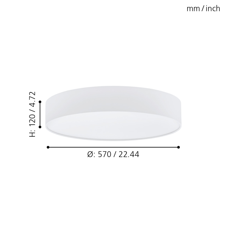 Eglo - Plafonnier à intensité variable LED/40W/230V + télécommande