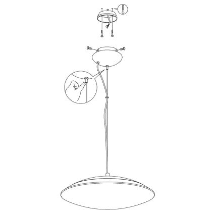 Eglo 97812 - Suspension filaire LED RGB à intensité variable FRATTINA-C 1xLED/27W/230V