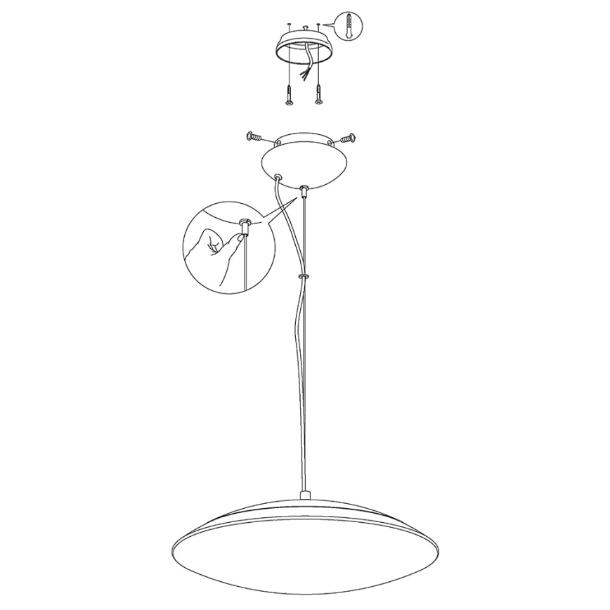 Eglo 97812 - Suspension LED RGB dimmable sur câble FRATTINA-C LED/27W/230V