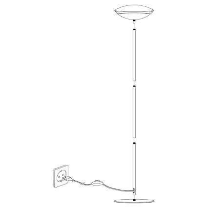 Eglo 97814 - Lampadaire LED RVB dimmable FRATTINA-C 1xLED/18W/230V