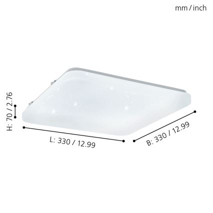 Eglo - Plafonnier LED/17,3W/230V