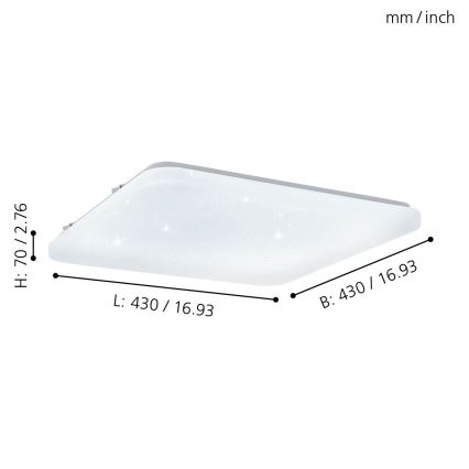 Eglo - plafonnier LED LED/33,5W/230V