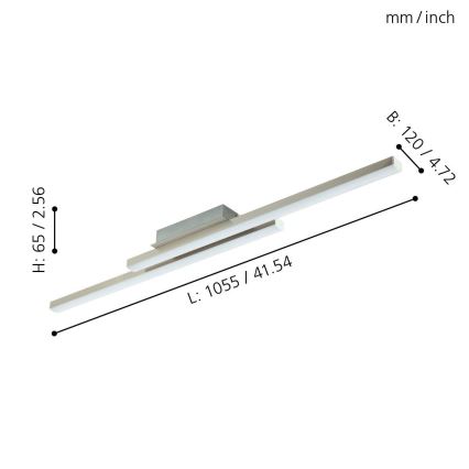 Eglo - Plafonnier LED RGBW dimmable à montage en surface FRAIOLI-Z LED/34W/230V 2700-6500K + télécommande