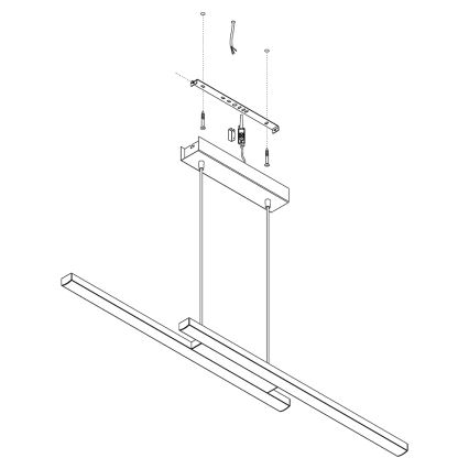 Eglo - Lustre LED RGB dimmable sur câble FRAIOLI-C LED/34W/230V
