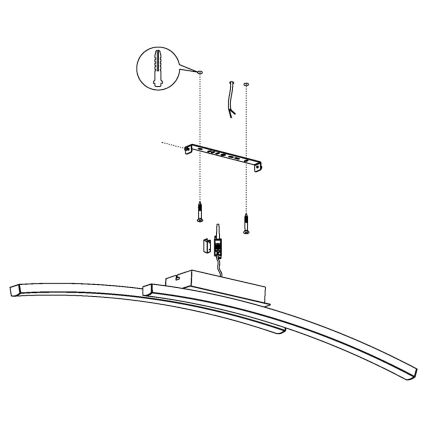 Eglo 97909 - Plafonnier LED RGB dimmable FRAIOLI-C LED/34W/230V