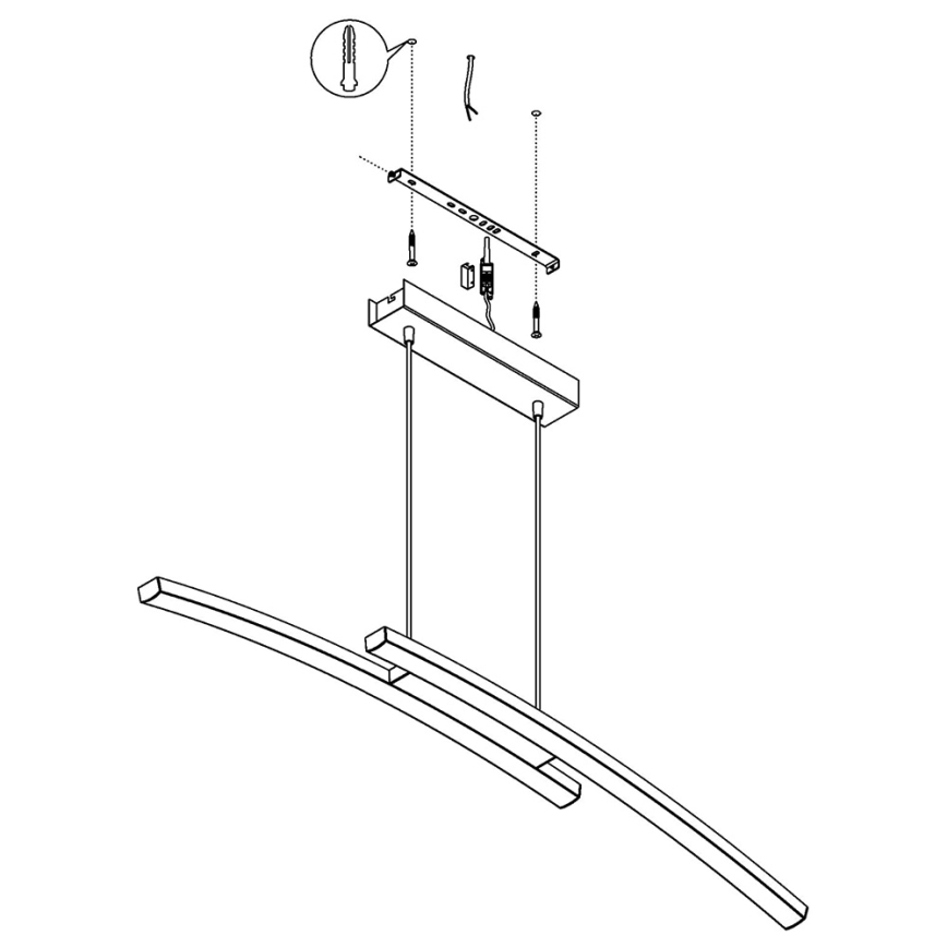 Eglo 97911 - Suspension sur câble FRAIOLI-C, LED RGB dimmable, 34W/230V