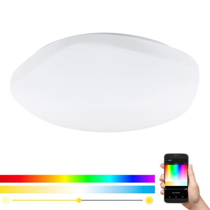 Eglo - Plafonnier LED RGB à intensité variable TOTARI-C LED/34W/230V + Télécommande