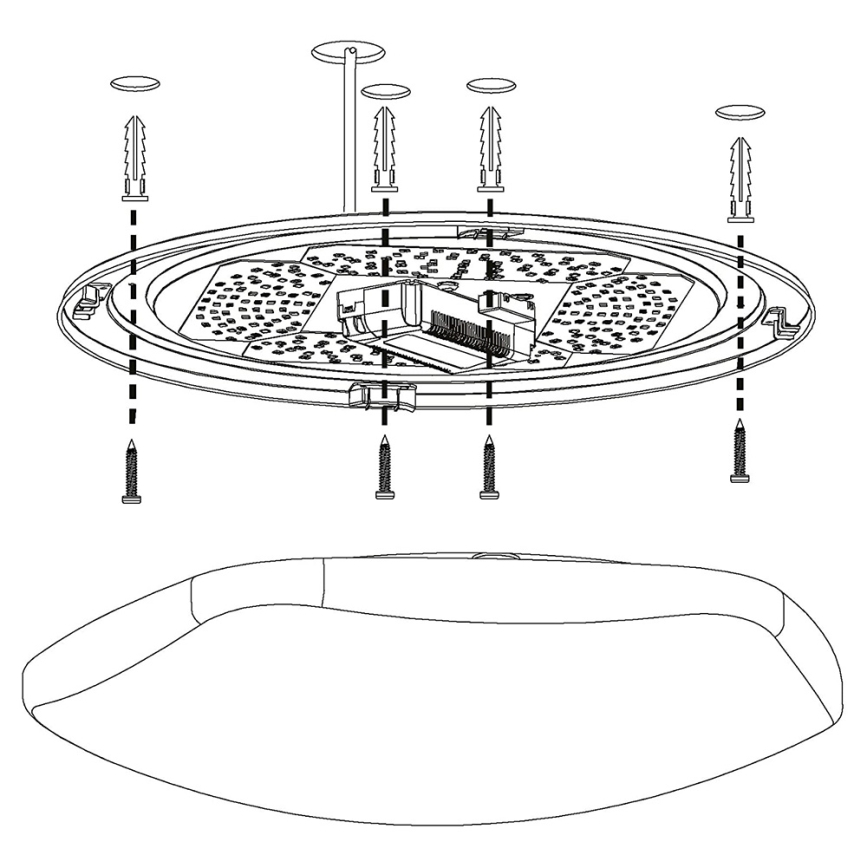 Eglo - Plafonnier LED RGB à intensité variable TOTARI-C LED/34W/230V + Télécommande