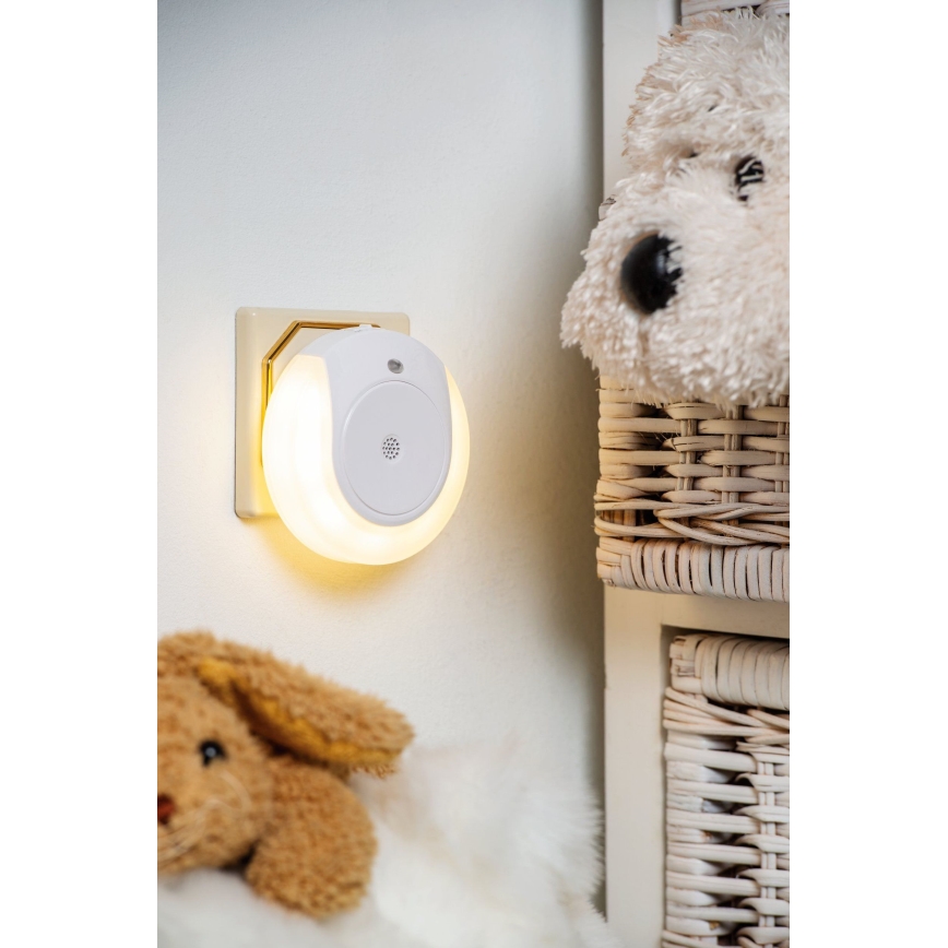 Eglo - Veilleuse LED avec capteur crépusculaire 2xLED/0,4W/230V 3000K