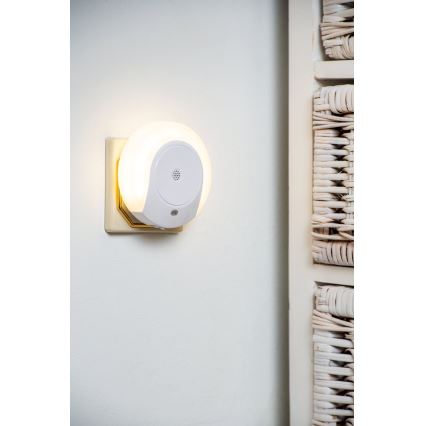 Eglo - Veilleuse LED avec capteur crépusculaire 2xLED/0,4W/230V 3000K