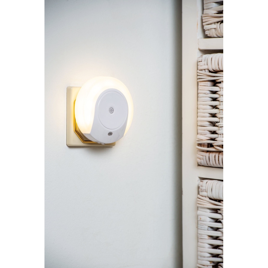 Eglo - Veilleuse LED avec capteur crépusculaire 2xLED/0,4W/230V 3000K