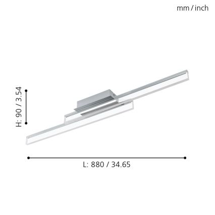 Eglo - Plafonnier LED pour salle de bains 2xLED/11W/230V IP44