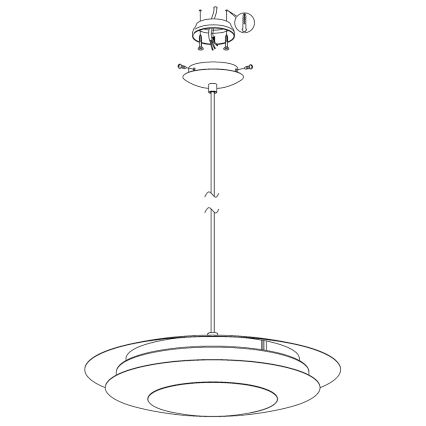 Eglo - Suspension filaire LED RGB à intensité variable MONEVA-C LED/18W/230V