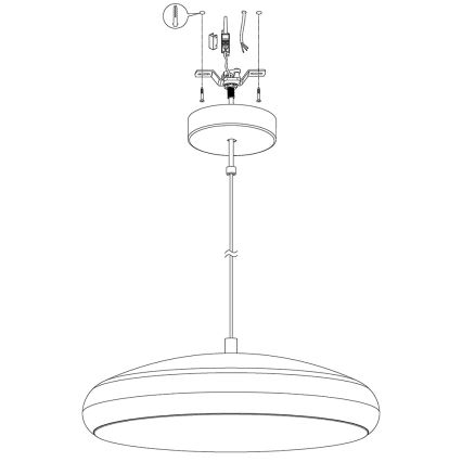 Eglo 98046 - Suspension filaire LED RGB à intensité variable RIODEVA-C LED/27W/230V