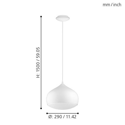 Eglo 98047 - Suspension sur câble LED RGBW dimmable COMBA-C LED/18W/230V