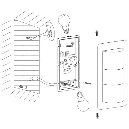 Eglo - Applique murale extérieur 2xE27/10W/230V anthracite IP44