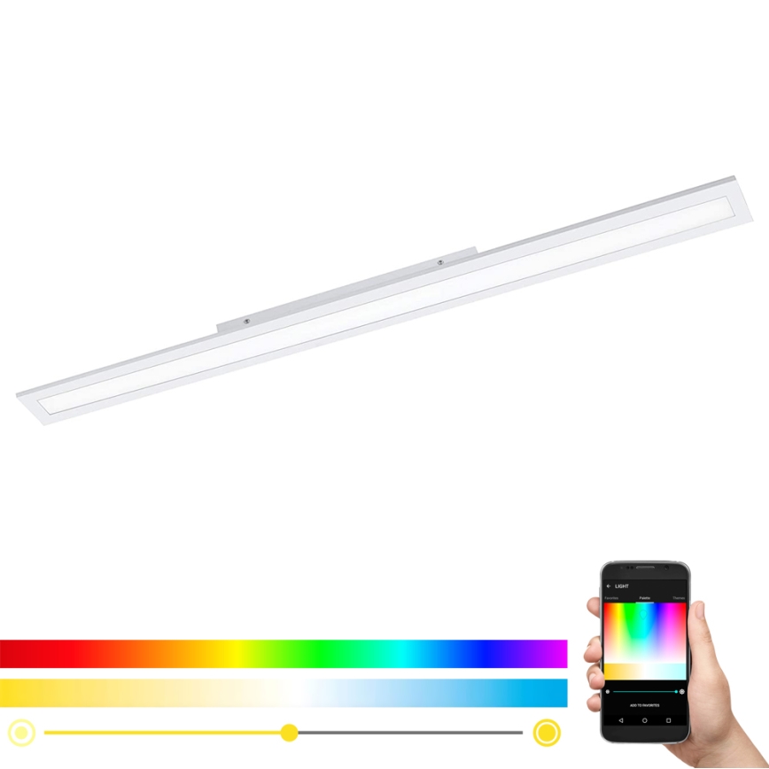 Eglo - Panneau LED RVBW à intensité variable SALOBRENA-C LED/34W/230V + télécommande