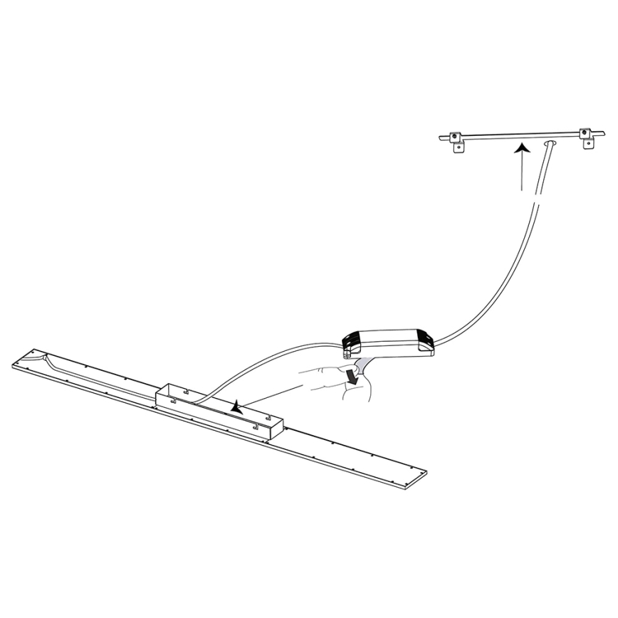Eglo - Panneau LED RVBW à intensité variable SALOBRENA-C LED/34W/230V + télécommande