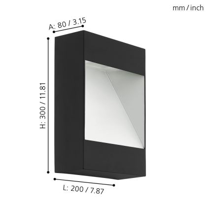 Eglo - Applique murale LED extérieur LED/10W/230V IP44