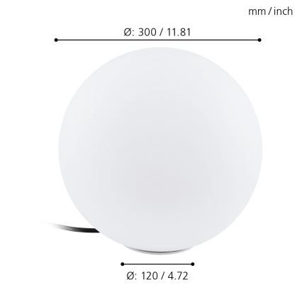 Eglo - Lampadaire extérieur 1xE27/40W/230V IP65 ø300