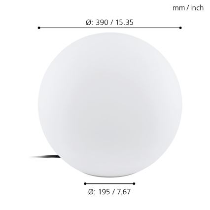 Eglo - Lampadaire extérieur 1xE27/40W/230V IP65 ø390