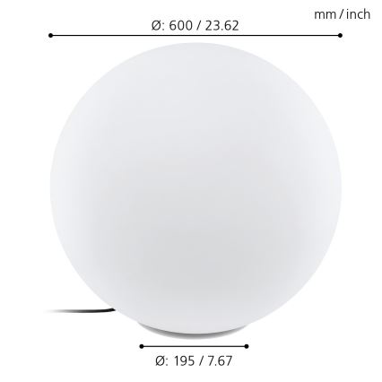 Eglo - Lampadaire extérieur 1xE27/40W/230V IP65 ø600