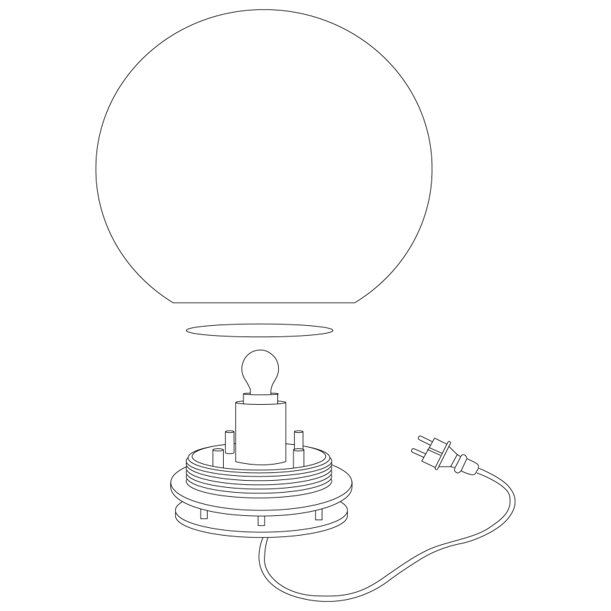 Eglo - Lampadaire extérieur 1xE27/40W/230V IP65 ø600