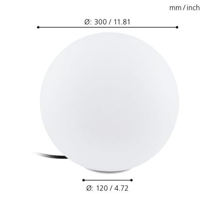 Eglo 98105 - Lampe extérieure LED RGBW MONTEROLO-C 1xLED/9W/230V IP65 ø300