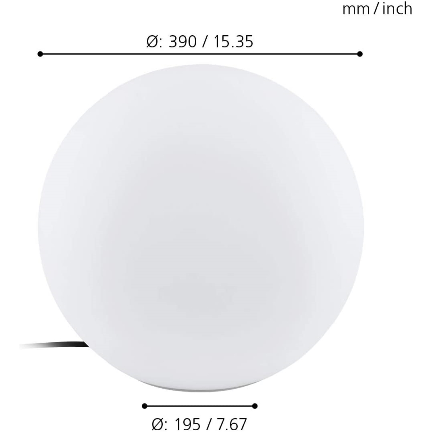 Eglo 98106 - Lampadaire extérieur LED RGBW MONTEROLO-C 1xLED/9W/230V IP65 ø390