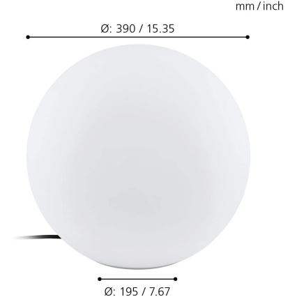 Eglo 98106 - Luminaire d'extérieur LED RGBW MONTEROLO-C LED/9W/230V IP65 Ø 390 mm