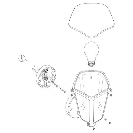 Eglo - Applique murale extérieure 1xE27/60W/230V IP4blanc