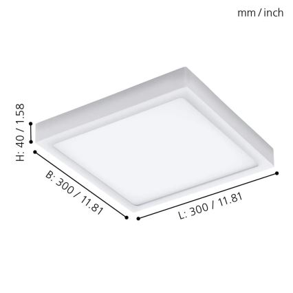 Eglo - Luminaire LED extérieur à intensité variable ARGOLIS-C LED/22W/230V Bluetooth IP44