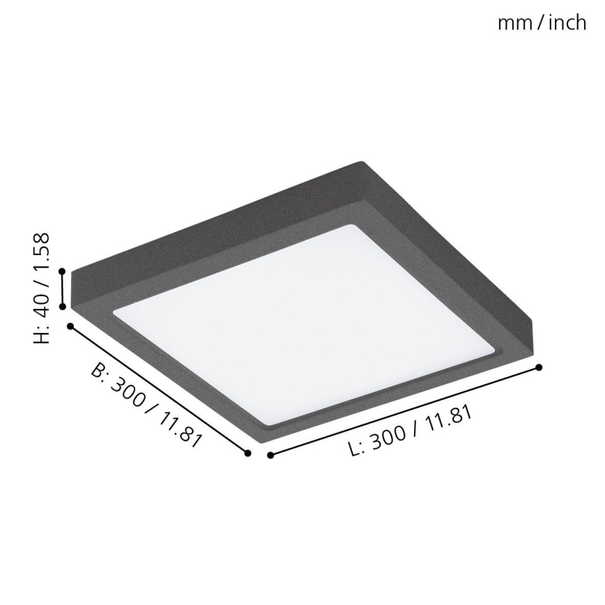 Eglo - Luminaire LED extérieur à intensité variable ARGOLIS-C LED/22W/230V IP44 Bluetooth