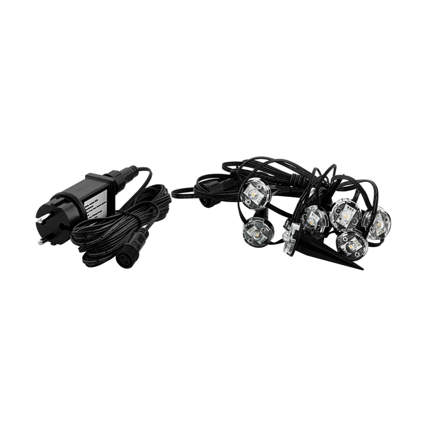 Eglo - Guirlande lumineuse décorative extérieure 9 LED, 10 m, IP65, blanc chaud